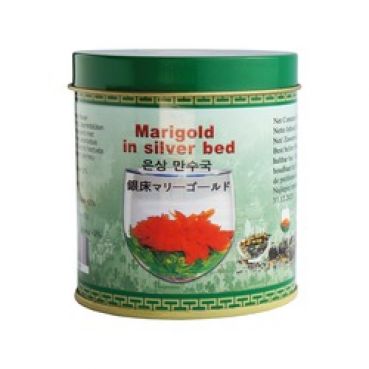 Gruener Tee, Marigold in Silver Bed, 5 Teeblumen, 35g Dose