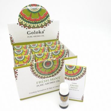 Goloka - Fresh Mint, Minze, reines Aromaoel, 10ml, Indien