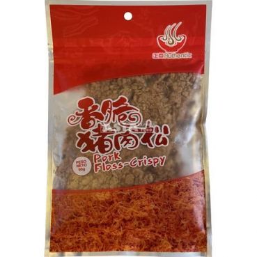 Pork Floss Crispy, Rousong, Schweinefleisch-Seide knusprig, Authentic, 90g