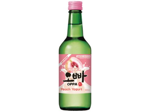 Soju, Pfirsich/Yoghurt, Vodka aus Korea, Oppa, Alk. 12 % VOL., 360ml