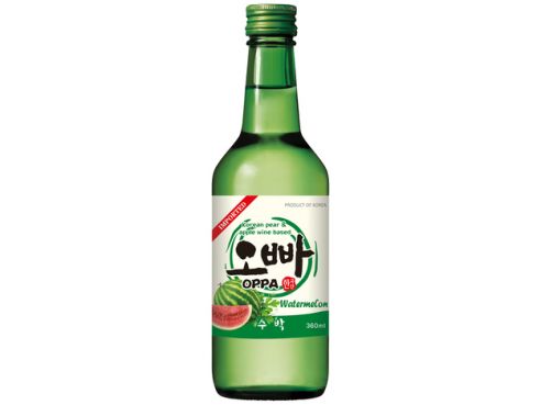 Soju, Wassermelone, Vodka aus Korea, Oppa, Alk. 12 % VOL., 360ml