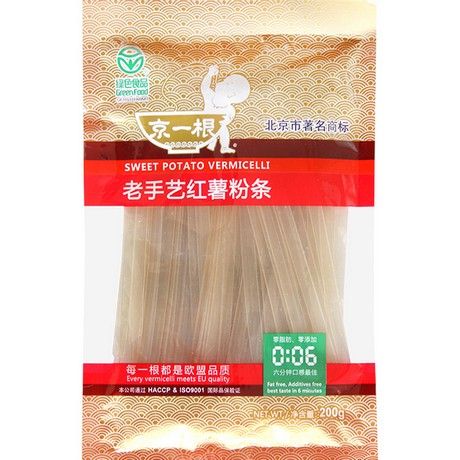 Süßkartoffelnudeln Breit, JING YI GEN, 200g