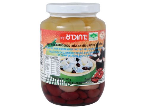 Kokosgelee, Kidneybohnen & Wasserkastanien, Chaokoh, 500g