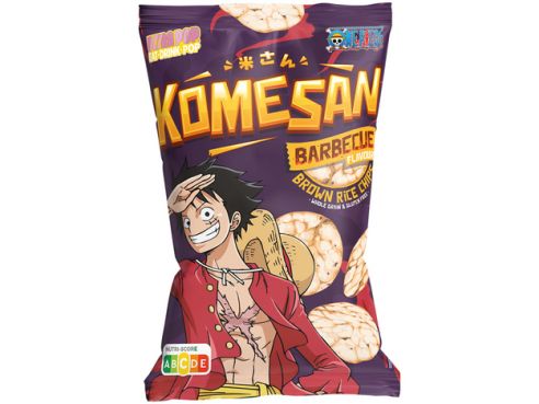 Rice Chips, BBQ, One Piece Luffy, Komesan, 60g