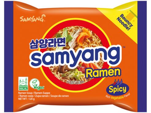 Instant Nudeln Ramen Spicy, Vegan, Samyang, 120g