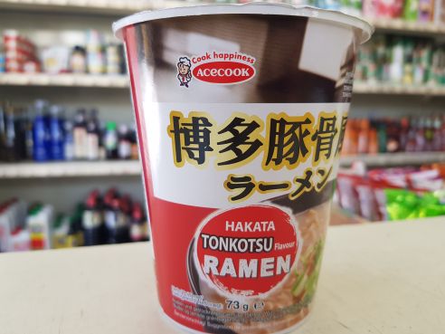 Instant Ramen Cup Hakata Tonkotsu Flavour, Acecook Ippin, 73g