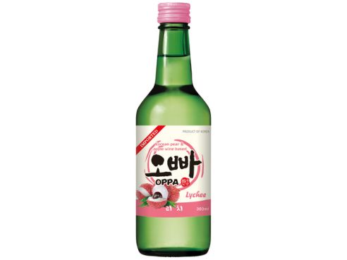 Soju, Litschi, Vodka aus Korea, Oppa, Alk. 12 % VOL., 360ml