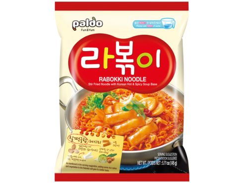 Rabokki, instant Nudelgericht, Ramen und Tteokbokki, Paldo, 4x110g