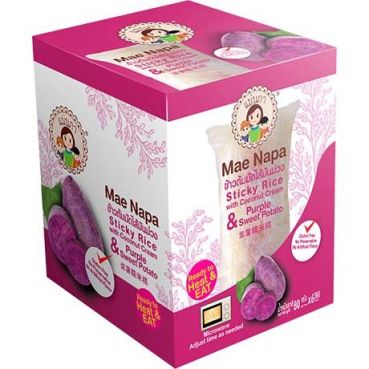 Sticky Rice mit Kokoscreme und Lila Suesskartoffel, 6x80g (480g)