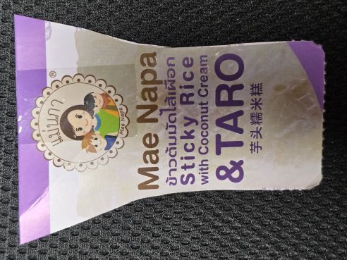 Sticky Rice mit Kokoscreme und Taro, 80g