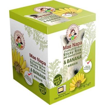 Sticky Rice mit Kokoscreme und Banane, 6x80g (480g)