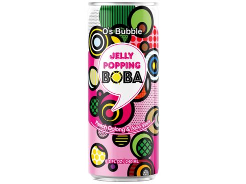 Jelly Popping Boba Getraenk Pfirsich, O´s bubble, 240ml