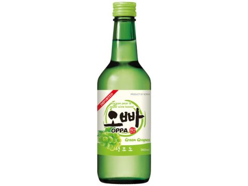 Soju, Traube, Vodka aus Korea, Oppa, Alk. 12 % VOL., 360ml
