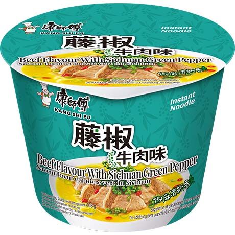 Instantnudeln Rind & grüner Sichuanpfeffer, Bowl, Kang Shi Fu, 108g