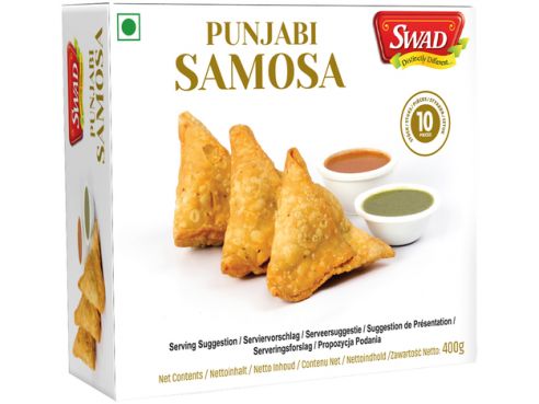 Samosa, Kartoffel/Erbsen Fuellung, indische Teigtaschen, 10 St., 400g, SWAD