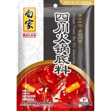 Hot Pot Gewuerz, scharf, fuer Feuertopf Sichuan, Baijia, 200g