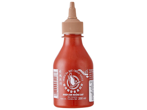 Sriracha, scharfe Chili Sosse mit extra Knoblauch, Flying Goose, 200ml