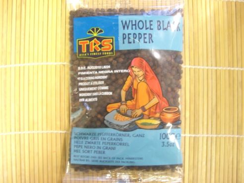 Pfeffer, schwarz, ganz, TRS, 100g