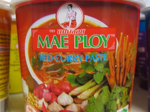 Thailaendische Currypaste, rot, Mae Ploy, 400g Becher
