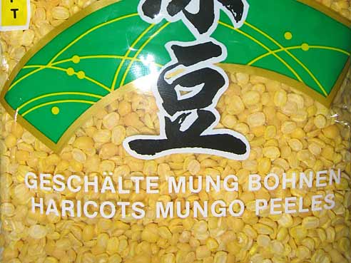 Mungbohnen, geschaelt, Mung Dal, Golden Chef, 400g