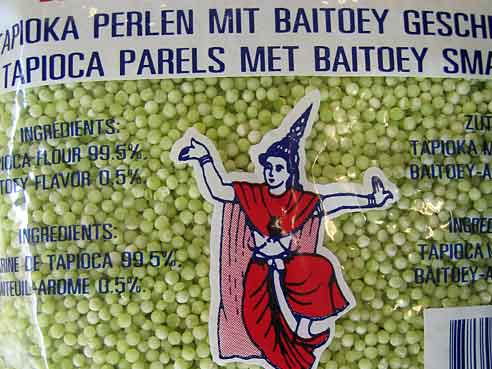 Tapioka Perlen mit Pandan Geschmack, Thai Dancer - Foodspecialize, 454g