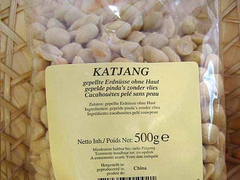 Erdnuesse, ohne Haut, nicht geroestet, nicht gesalzen, 500g