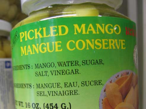 Mango, eingelegt, suess-sauer, Cock Brand, 454g