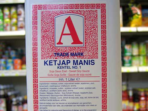 Ketjap A, Ketjap Manis, suesse Sojasosse, 1000ml, natuerlich gebraut und glutenfrei