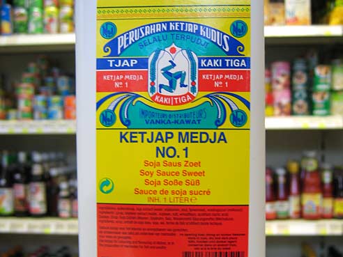 Sojasosse, suess, Ketjap Manis, Medja Nr.1, Kaki Tiga, 1000ml