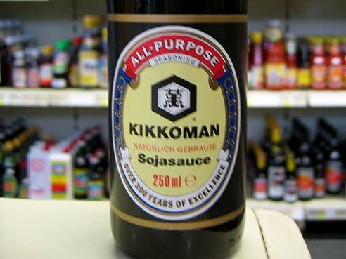 Sojasosse, Shoyu, Kikkoman, 250ml, Glasflasche