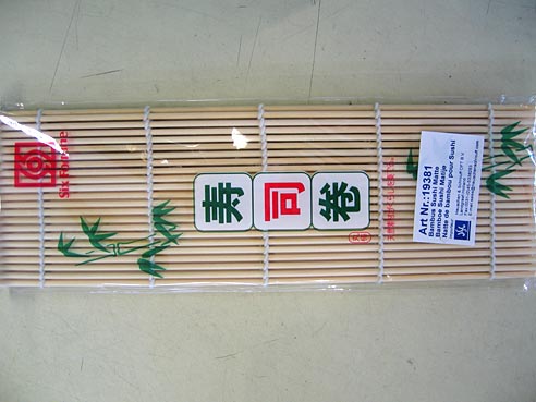 Sushi Bambus-Matte, runde Bambusstaebe, Six Fortune