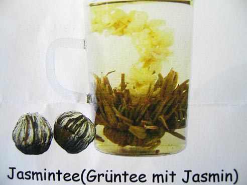 Gruentee Kugel, Teeblume, mit Jasminbluete, 1 St.