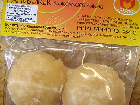 Palmzucker (Kokosnusszucker) in Scheiben, Cock Brand, 454g