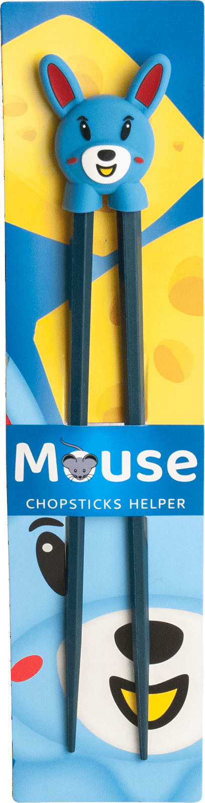 Eßstäbchenhelfer mit Stäbchen, Maus, 5,3cm