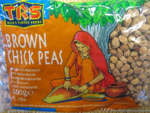 Kichererbsen, braun, Kala Chana, TRS, 500g