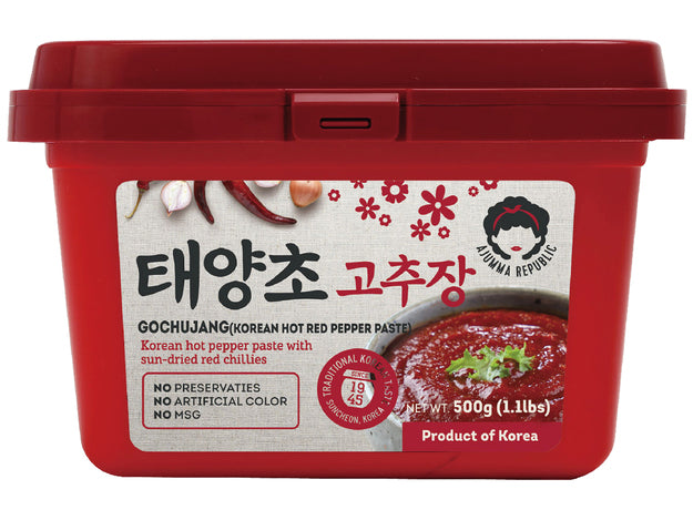 Hot Pepper Paste, Gochujang, Korea, Ajumma, 500g Box
