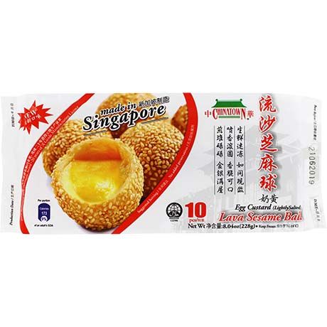 Sesamkugeln Lava Egg Custard, Chinatown, 10 St., 228g